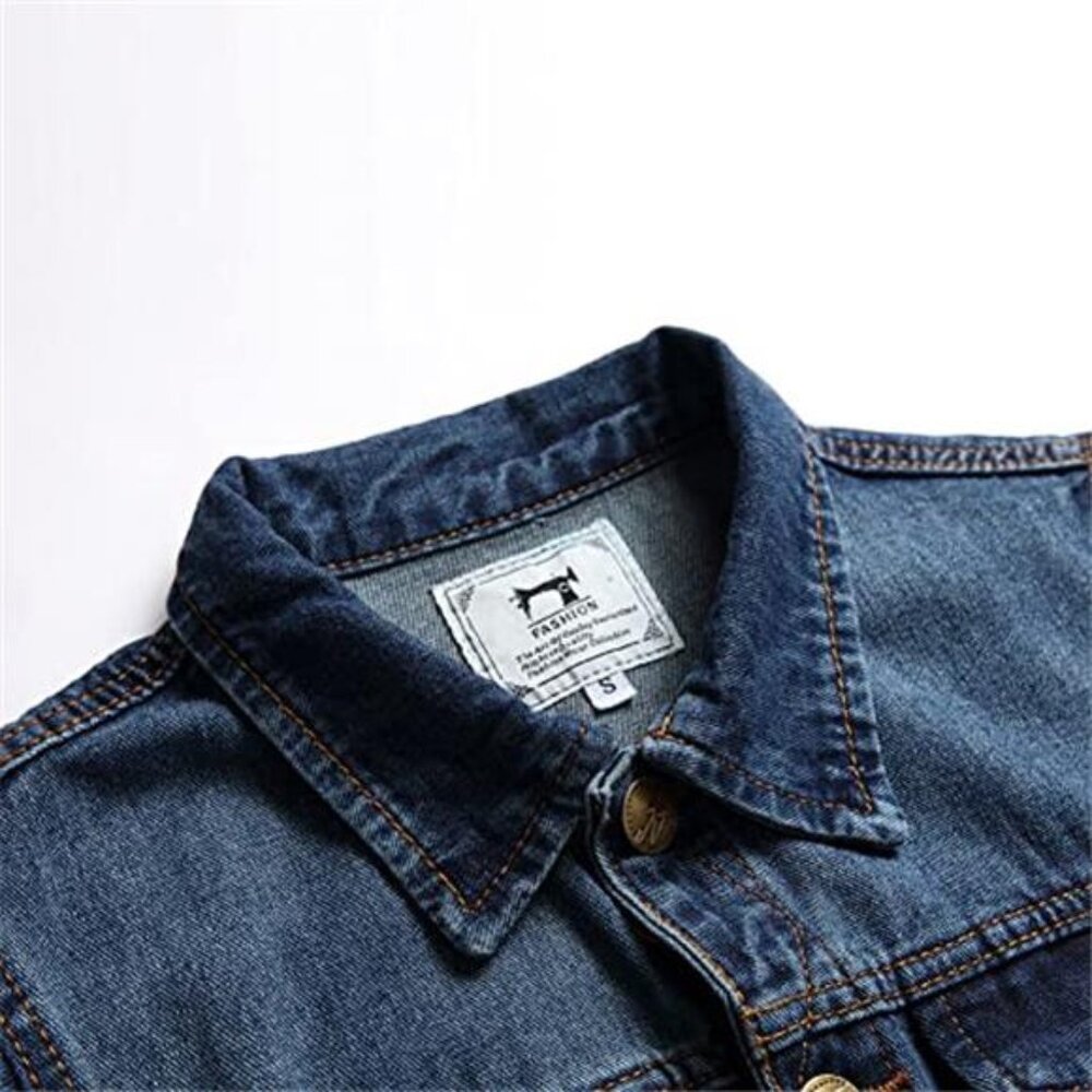 Mens Denim Vest Sleeveless Jacket Slim Fit Ripped Jean Vest Casual Summer Jacket - Picture 4 of 8